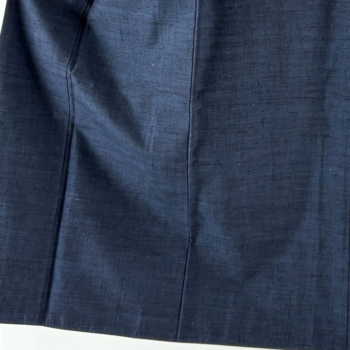 男着物 身丈141 cm 裄丈66.5 M 袷 アンサンブル 紬 紺色 正絹 秀品