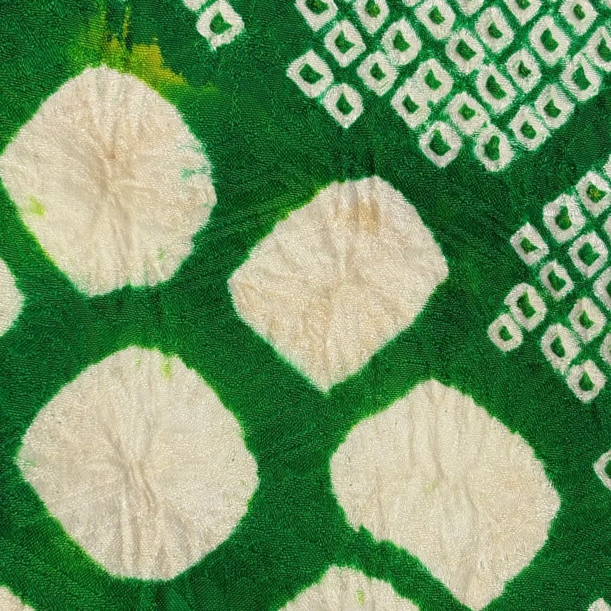  振袖 身丈156 5 cm 裄丈64 M 袷 花 総絞り 染め分け 黄緑色 正絹 秀品 振袖 着物