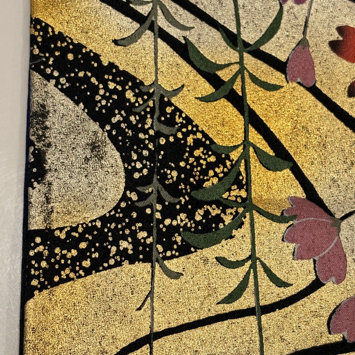  振袖 身丈156 cm 裄丈64.5 M 袷 蝶 桜 金糸 金銀彩 青紫 正絹 秀品 振袖 着物