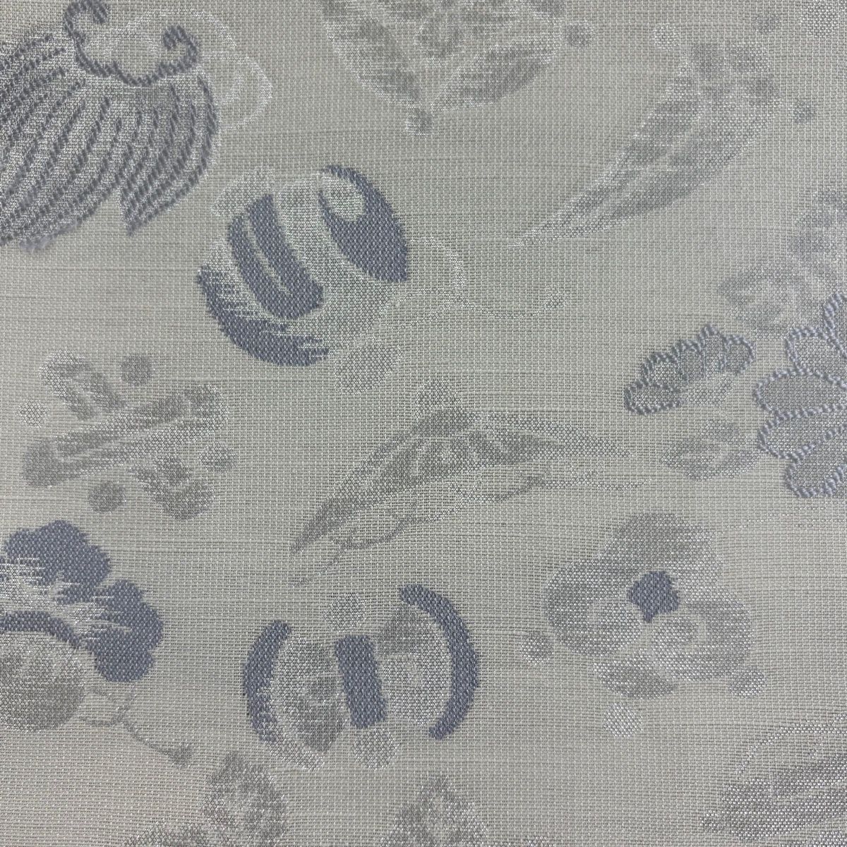 袋帯 秀品 宝尽くし 菊 箔 クリーム 六通 正絹