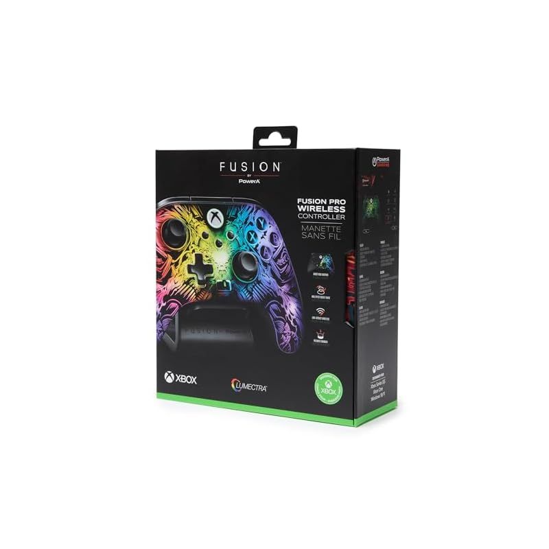 ２年 PowerA フュージョン プロ ワイヤレスコントローラー for Xbox Series X S with ルメクトラ 二重振動機能 PC Windows 10 11 ライセンス取得 XBGP 027