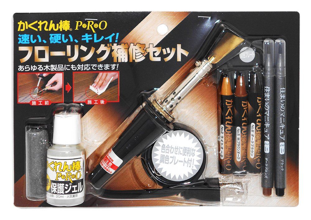 建築の友 かくれん棒 プロ フローリング補修セット スーパーハードタイ AH 31