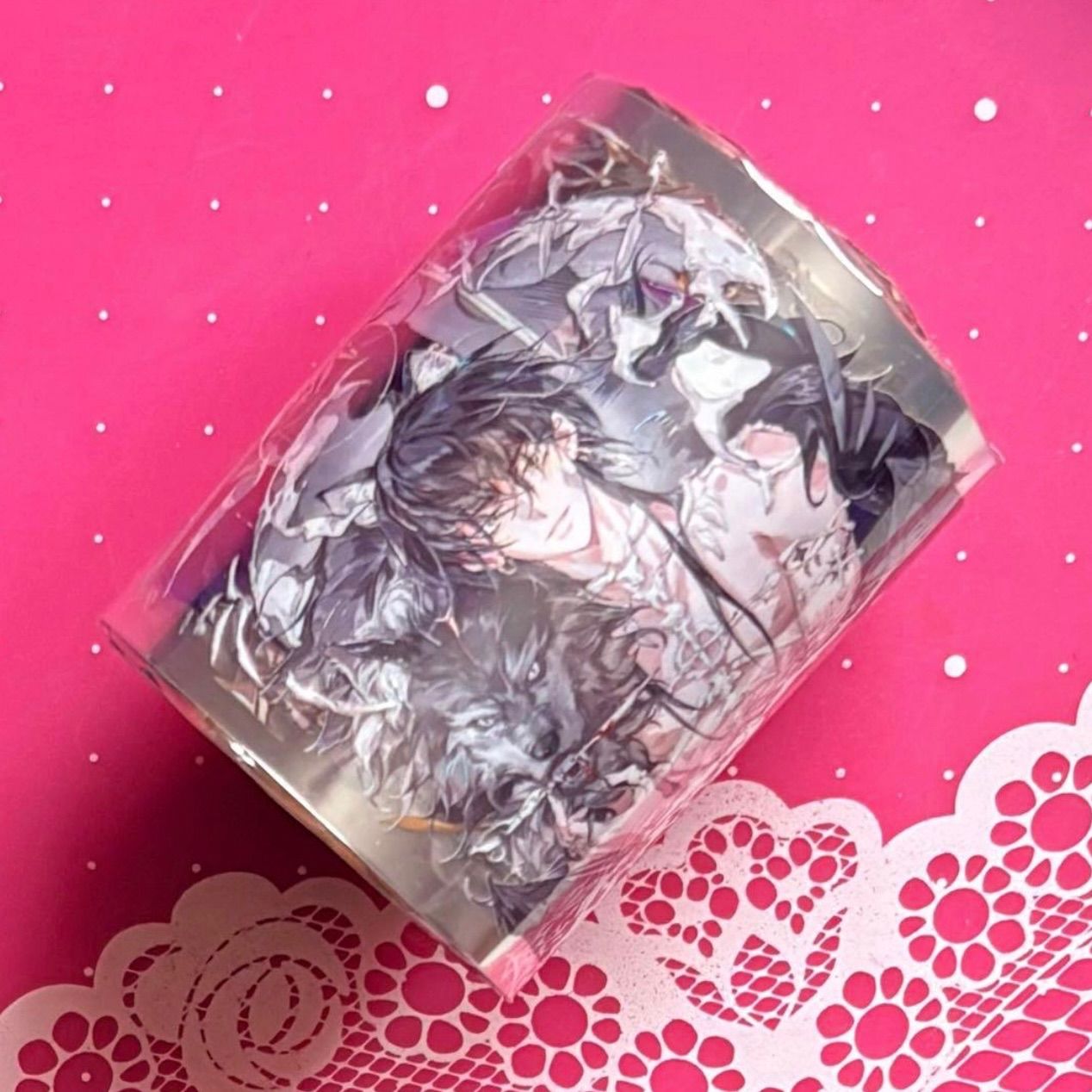 贝壳光 6cm×10m 霜狼步 海外マステ 海外マスキングテープ 人物男性