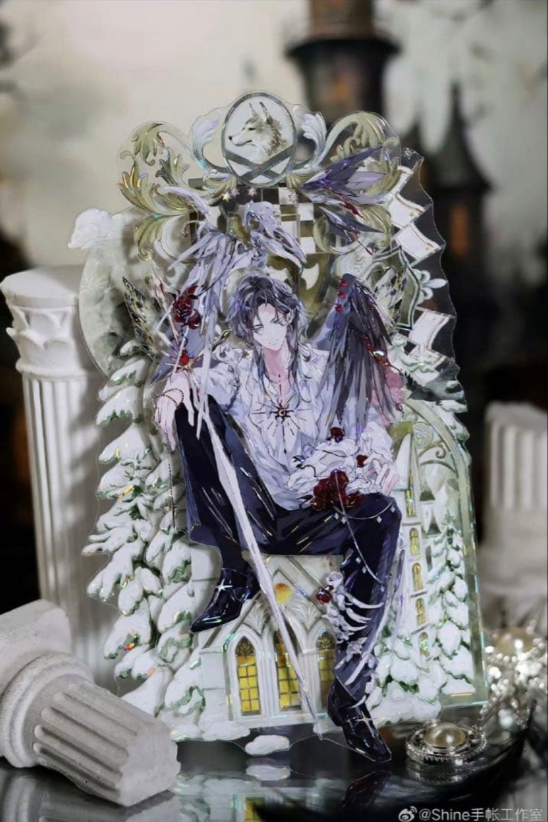 贝壳光 6cm×10m 霜狼步 海外マステ 海外マスキングテープ 人物男性