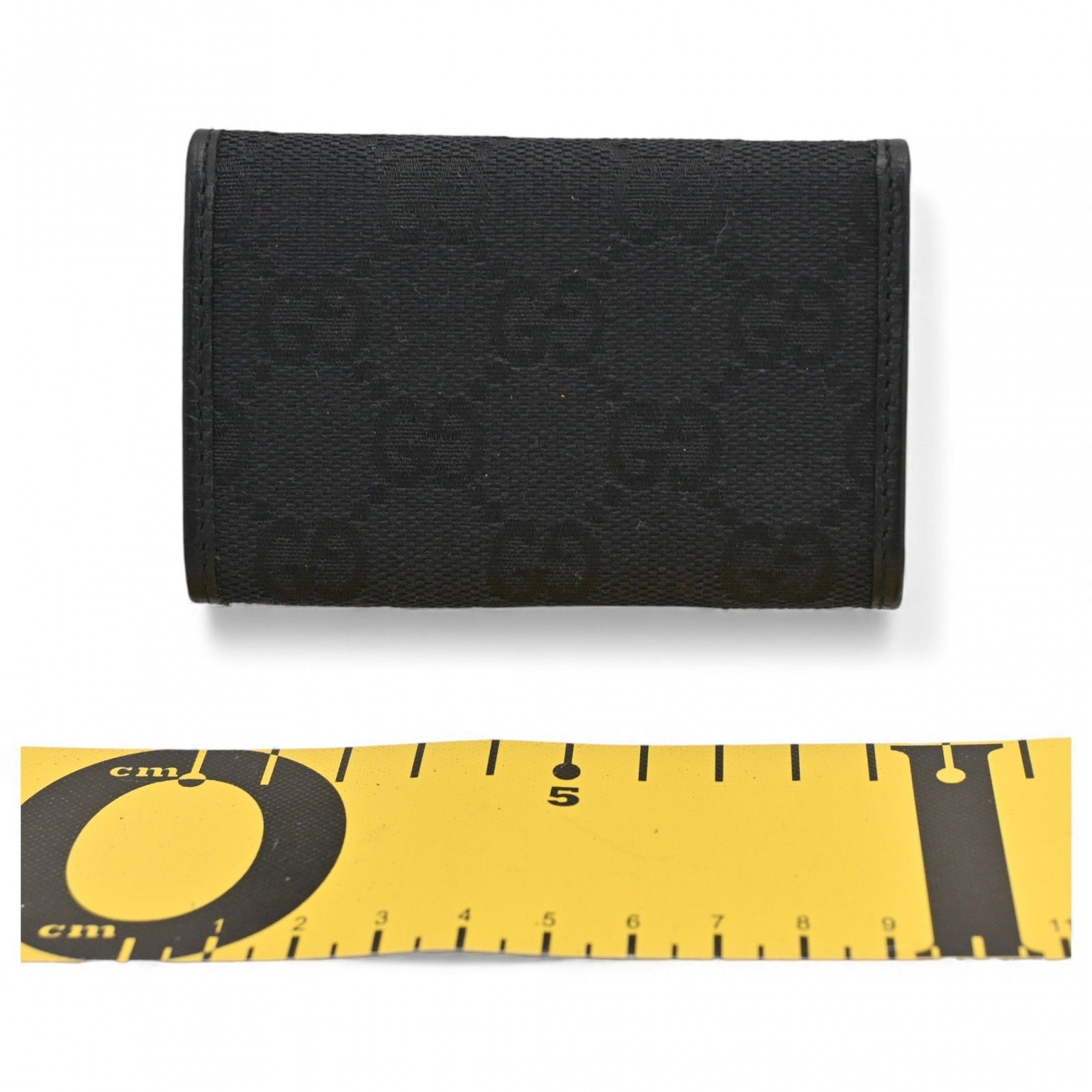 グッチ GGキャンバス バンブー 6連キーケース ブラック Bランク gu 6607 sn