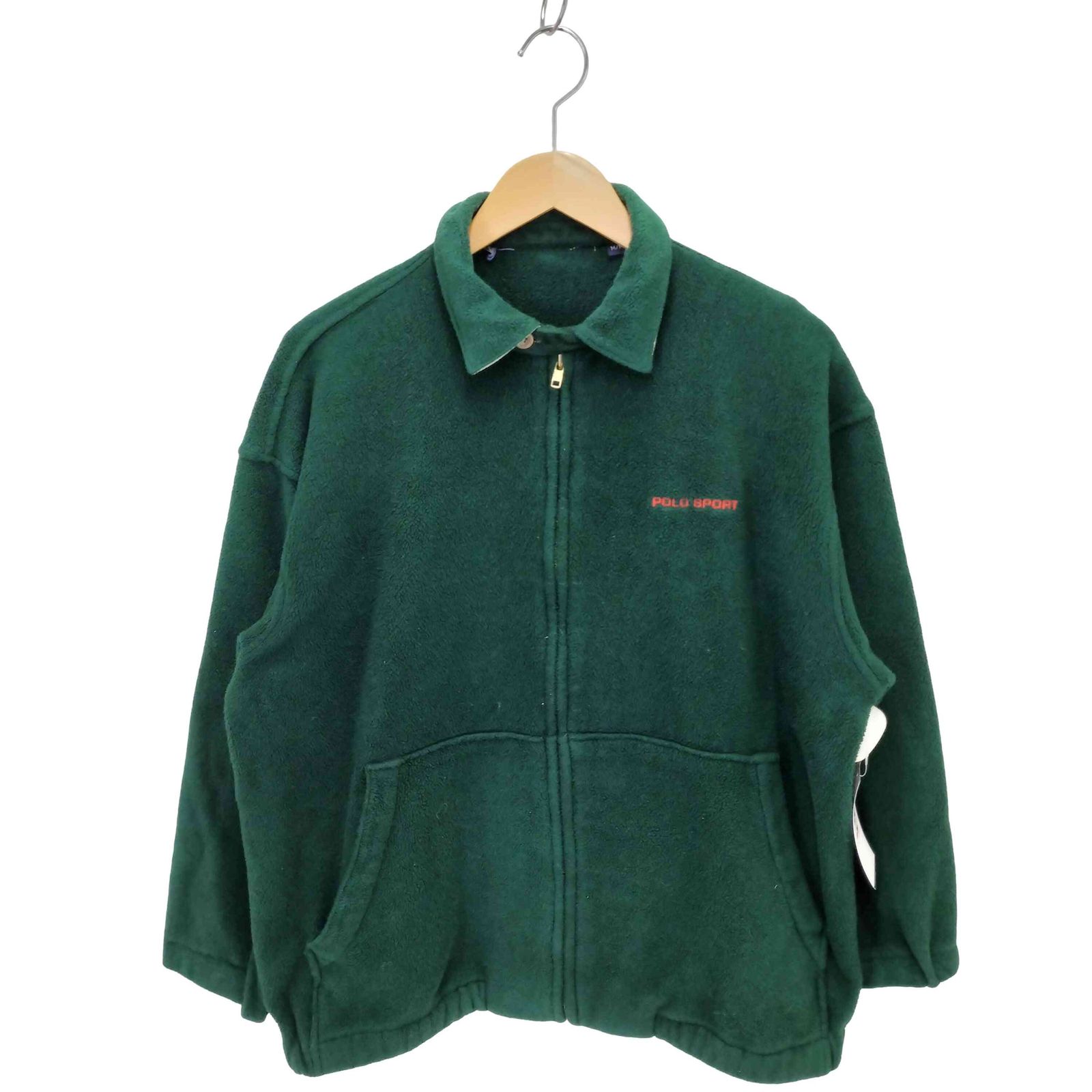 90s POLO SPORTS ポロスポ　スウィングトップ　グリーン　Lサイズ 90s POLO SPORT Logo Half-Zip Sweat 緑 L ポロスポーツ ハーフジップ