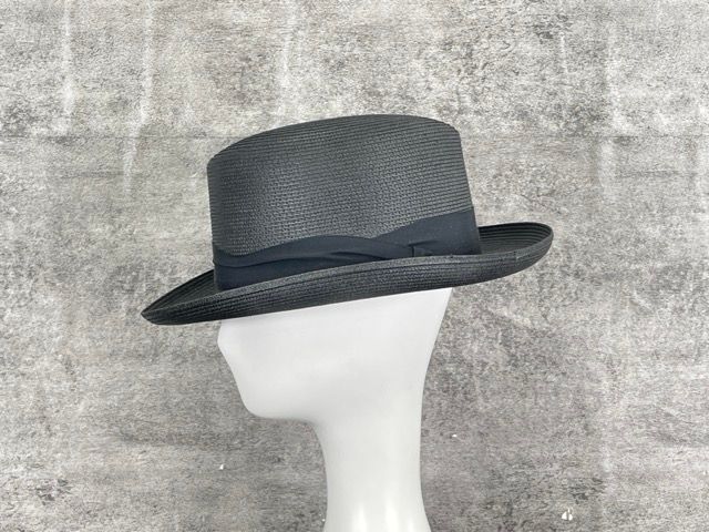 ビンテージハット Dobbs FIFTH AVENUE ドブス パナマハット 淡黒色 61 cm 7 5 8 ニューヨーク お洒落 USA 帽子 900697