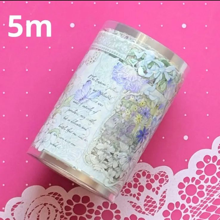 897 贝壳光 6.5cm×5m 淡彩氤氲 半端巻き 海外マスキングテープ - メルカリ