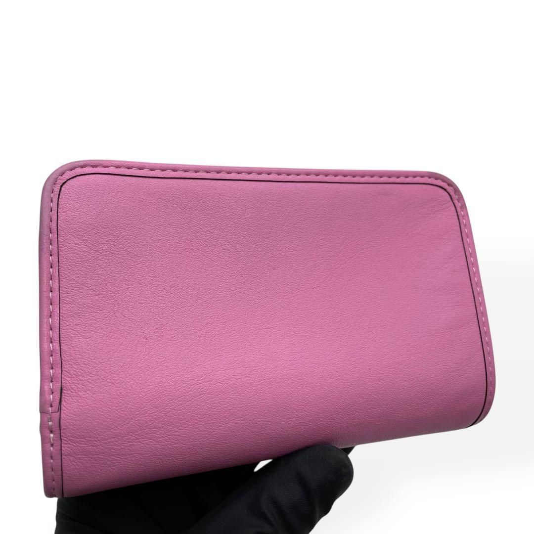 級 COACH コーチ ダビー ミディアムウォレット ピンク き