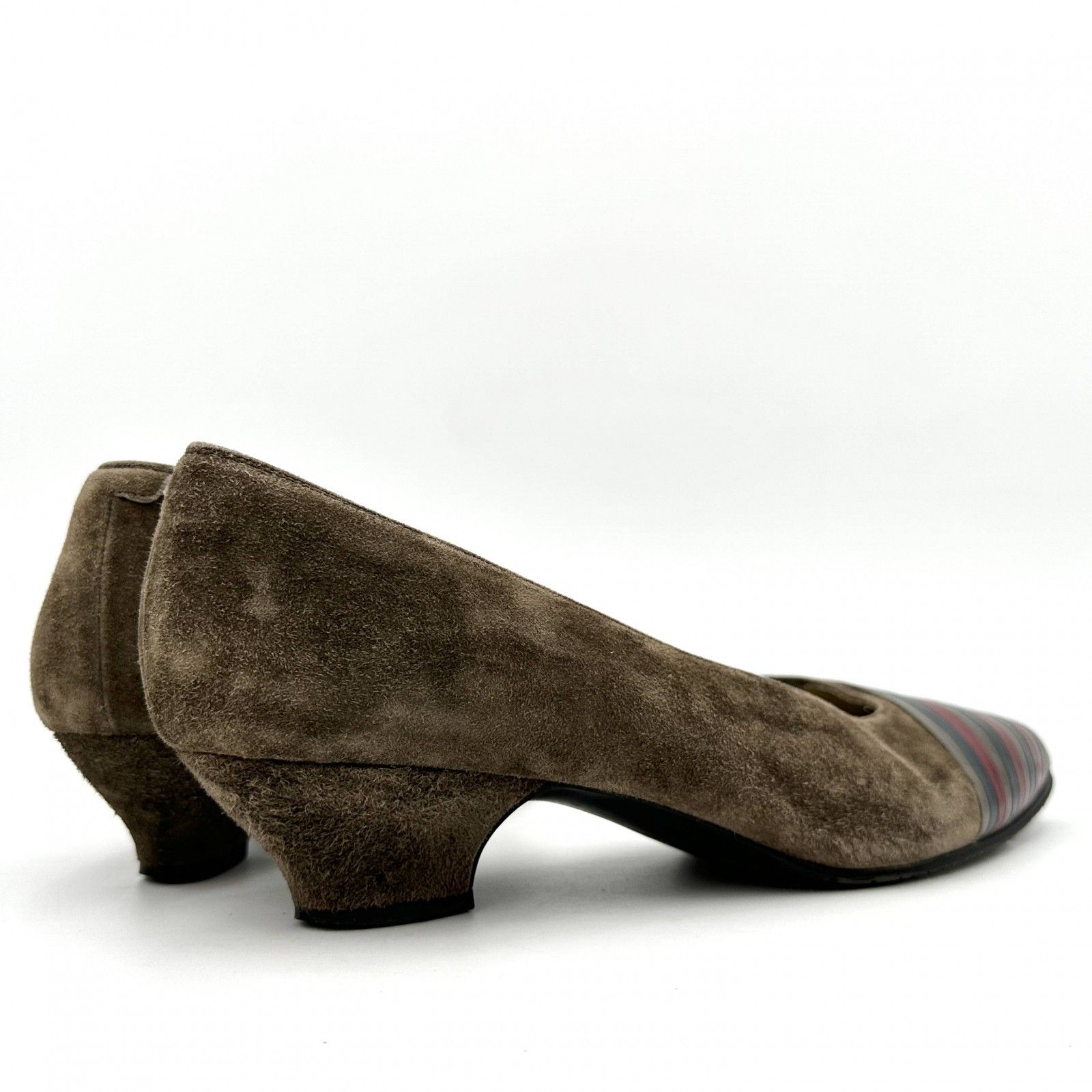 NINA RICCI パンプス スエード カップトゥ ブラウン 351T - メルカリ