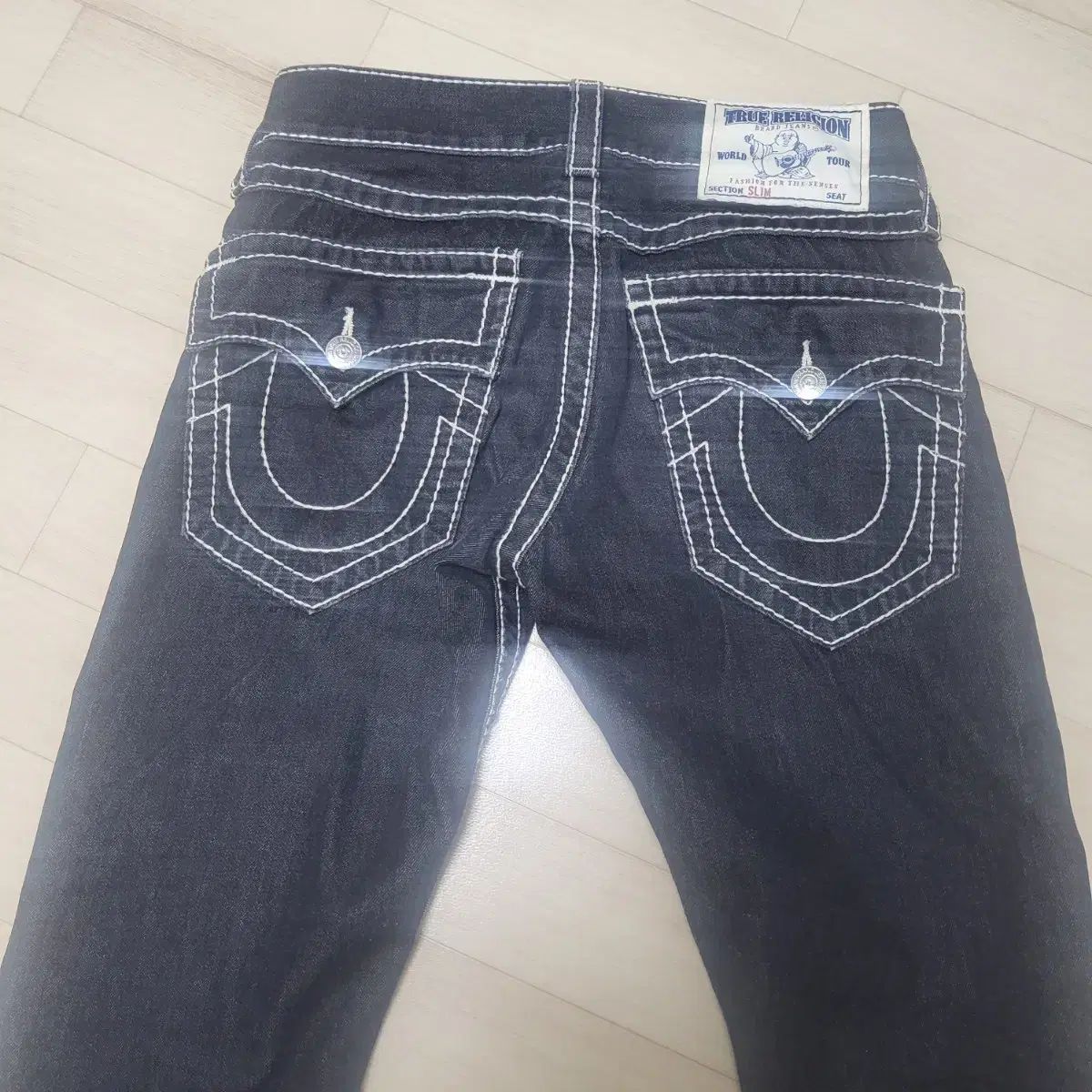 トゥルーレリジョン ブラック デニム ズボン TRUE RELIGION トゥルー 