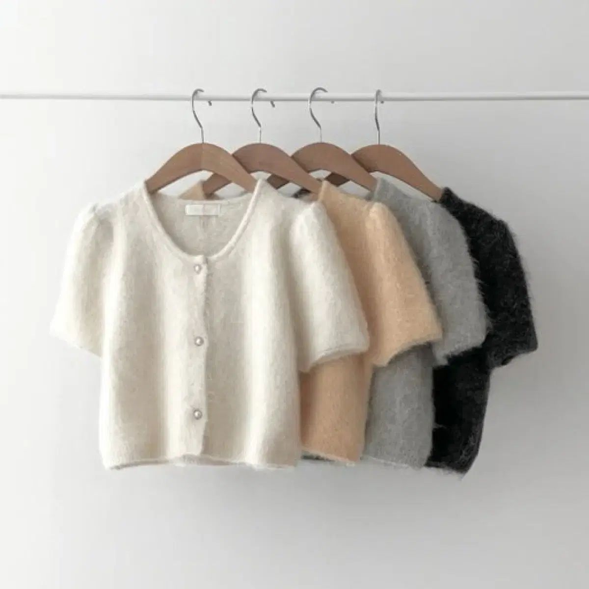 リエット パール アルパカ パーカ グレー イエロー