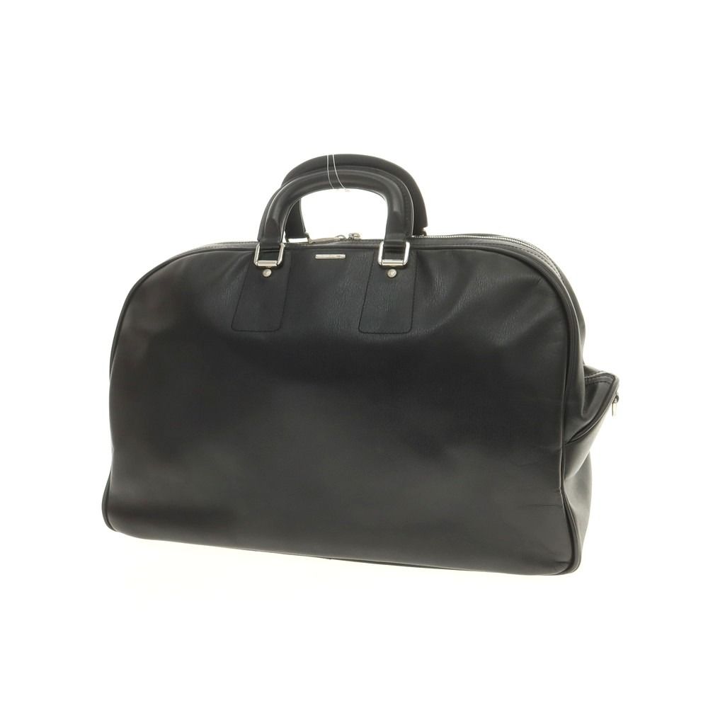 エルメネジルドゼニア Ermenegildo Zegna レザー ボストンバッグ ブラック WxH 30.5 xD 23 メンズ