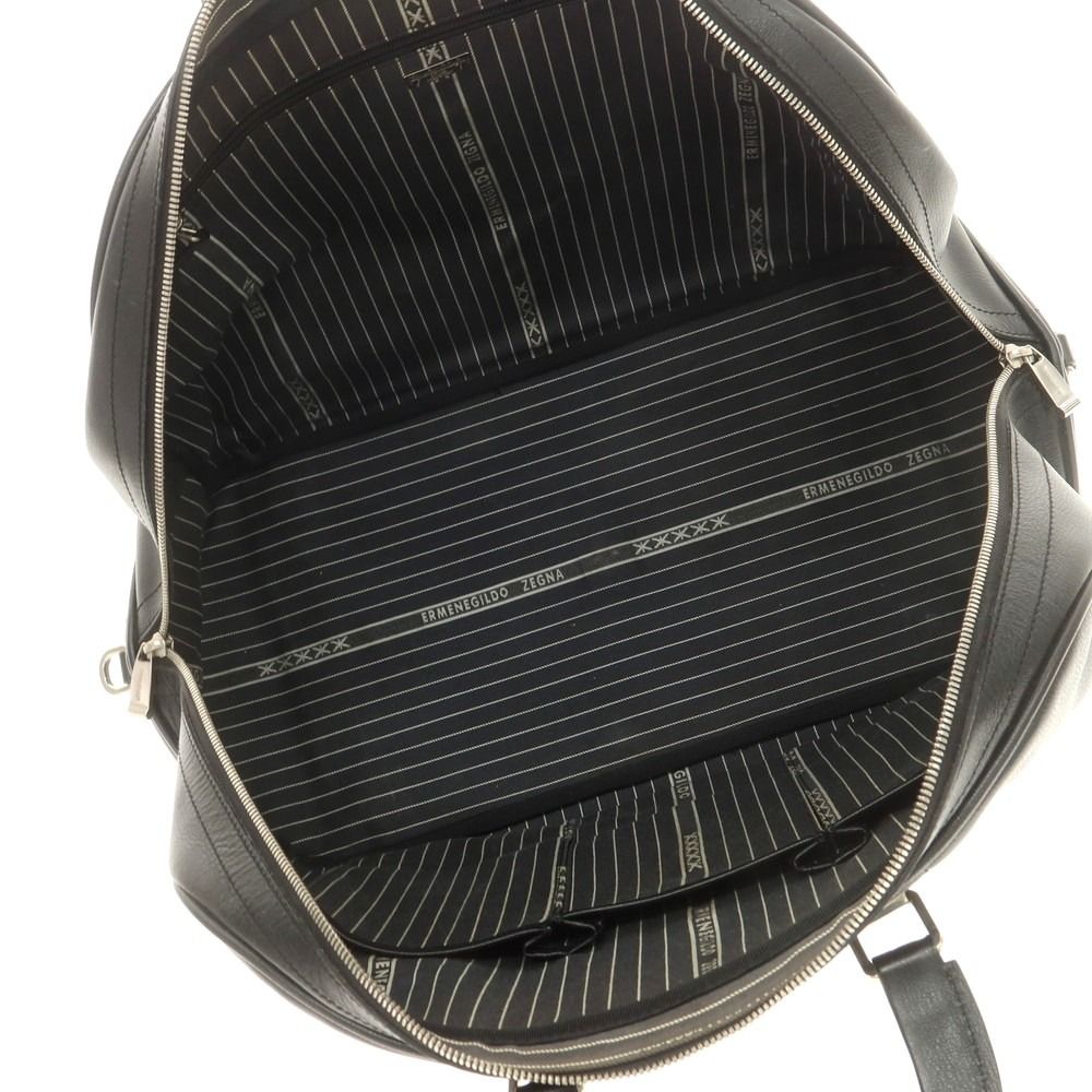 エルメネジルドゼニア 注文 Ermenegildo Zegna レザー ボストンバッグ
