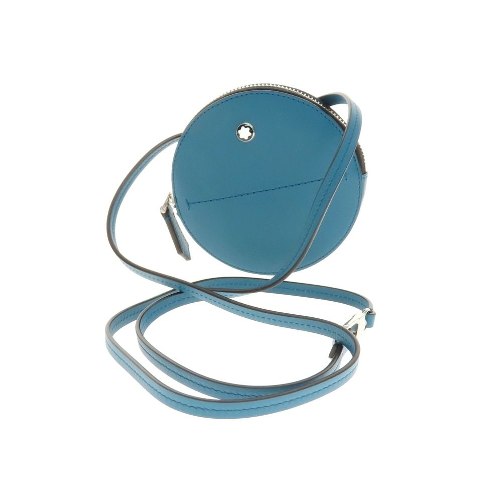 モンブラン ソフト ラウンドケース ショルダーポーチ ブルーグリーン WxD 1 5 ユニセックス