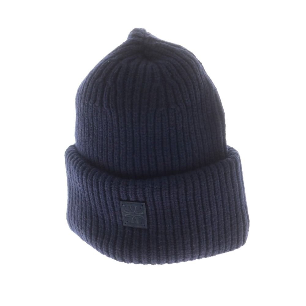 ヤコブコーエン JACOB COHEN ローゲージウール ニットキャップ 帽子 ネイビー サイズL メンズ