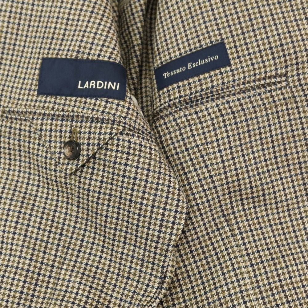 g*a様 未使用級 LARDINI 春夏 テーラード ガンクラブチェック ブラウ g*a様 未使用級 LARDINI 春夏 テーラード ガンクラブチェック ブラウ
