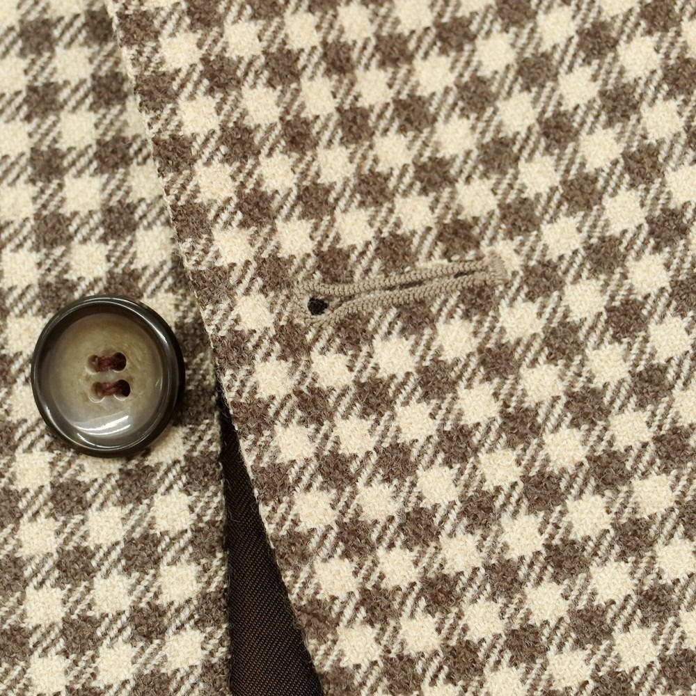 中古】サルトリオ Sartorio ウール チェック テーラードジャケット