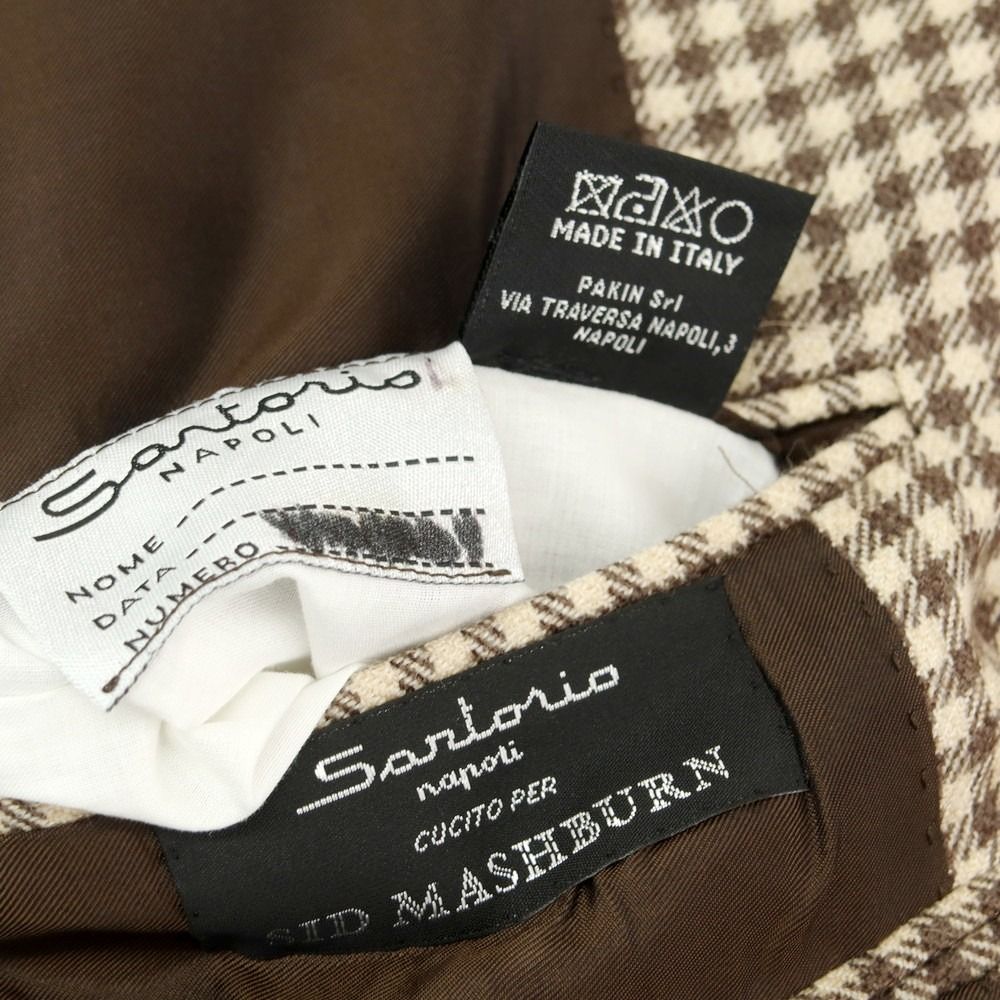 中古】サルトリオ Sartorio ウール チェック テーラードジャケット