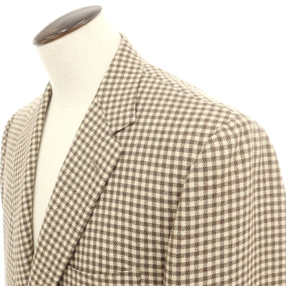 中古】サルトリオ Sartorio ウール チェック テーラードジャケット