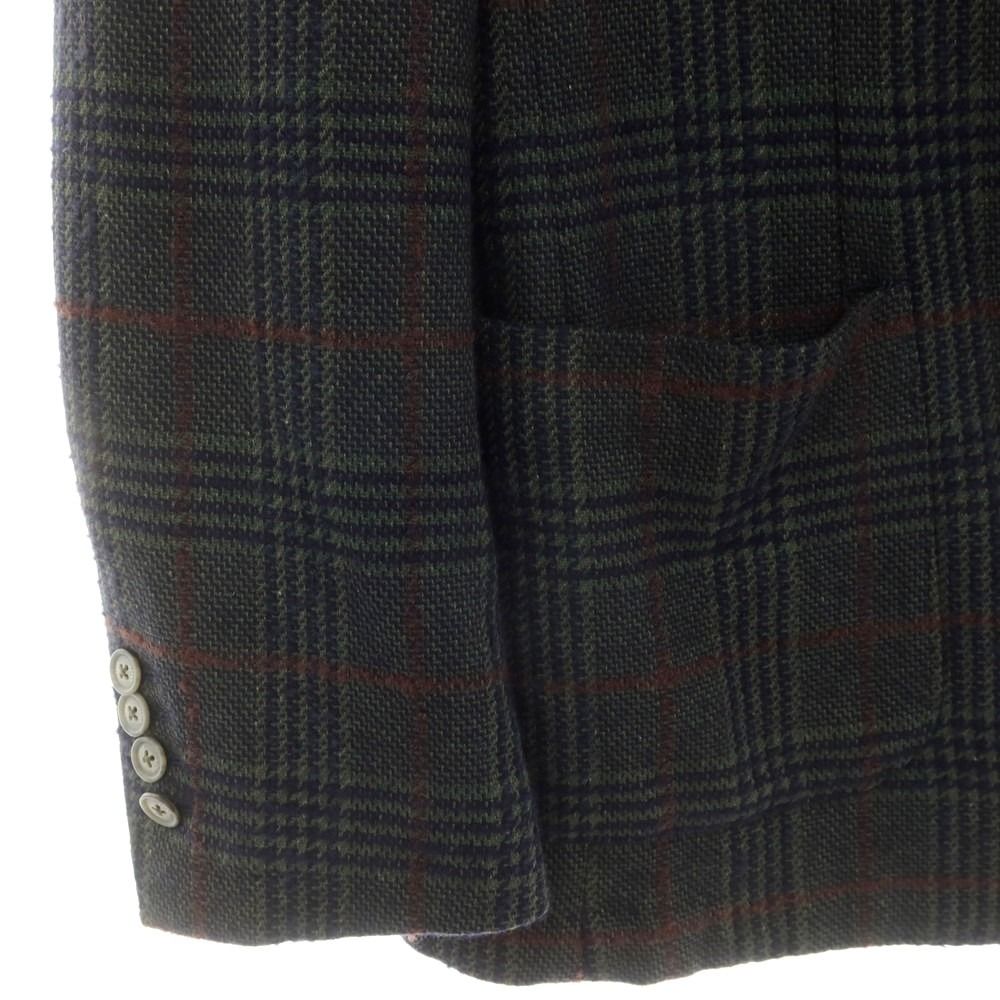 ❸イタリアALTEAアルテア　ダークグリーンアンコンニットジャケット 48 ➂イタリアALTEAアルテアダークグリーンアンコンニットジャケット 48