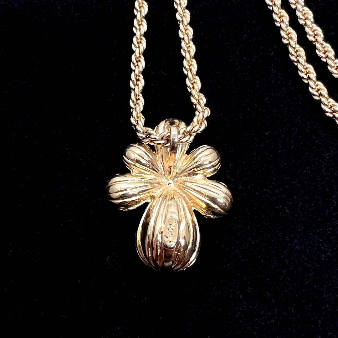 美品☆YVES SAINT LAURENT イヴサンローラン ネックレス フラワー