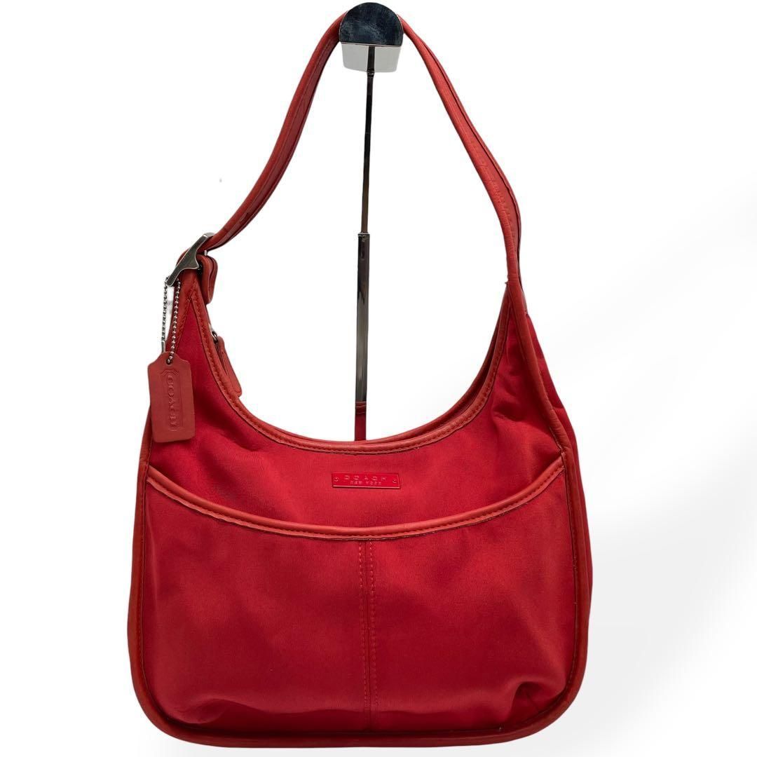 COACH コーチ エルゴ ショルダーバッグ 肩掛け レッド