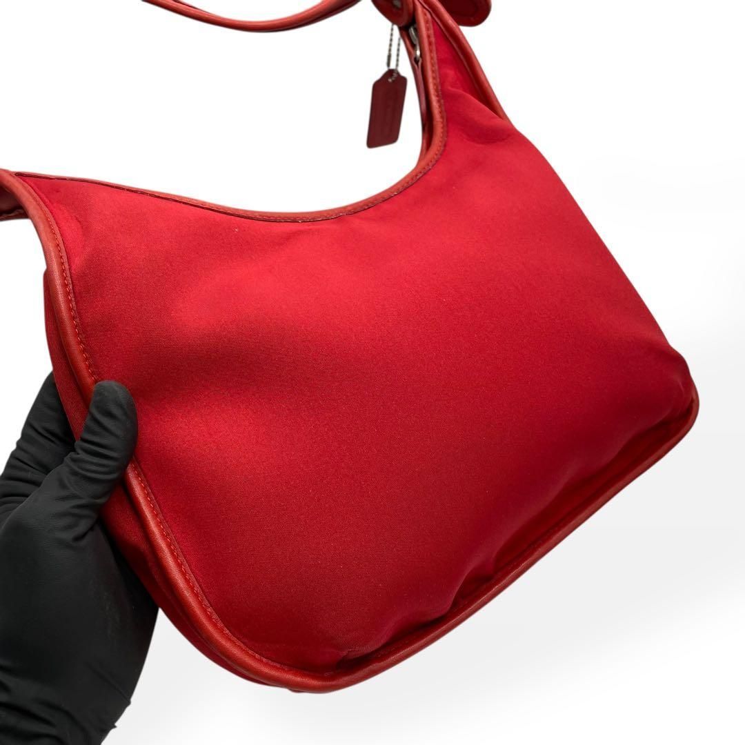 COACH コーチ エルゴ ショルダーバッグ 肩掛け レッド