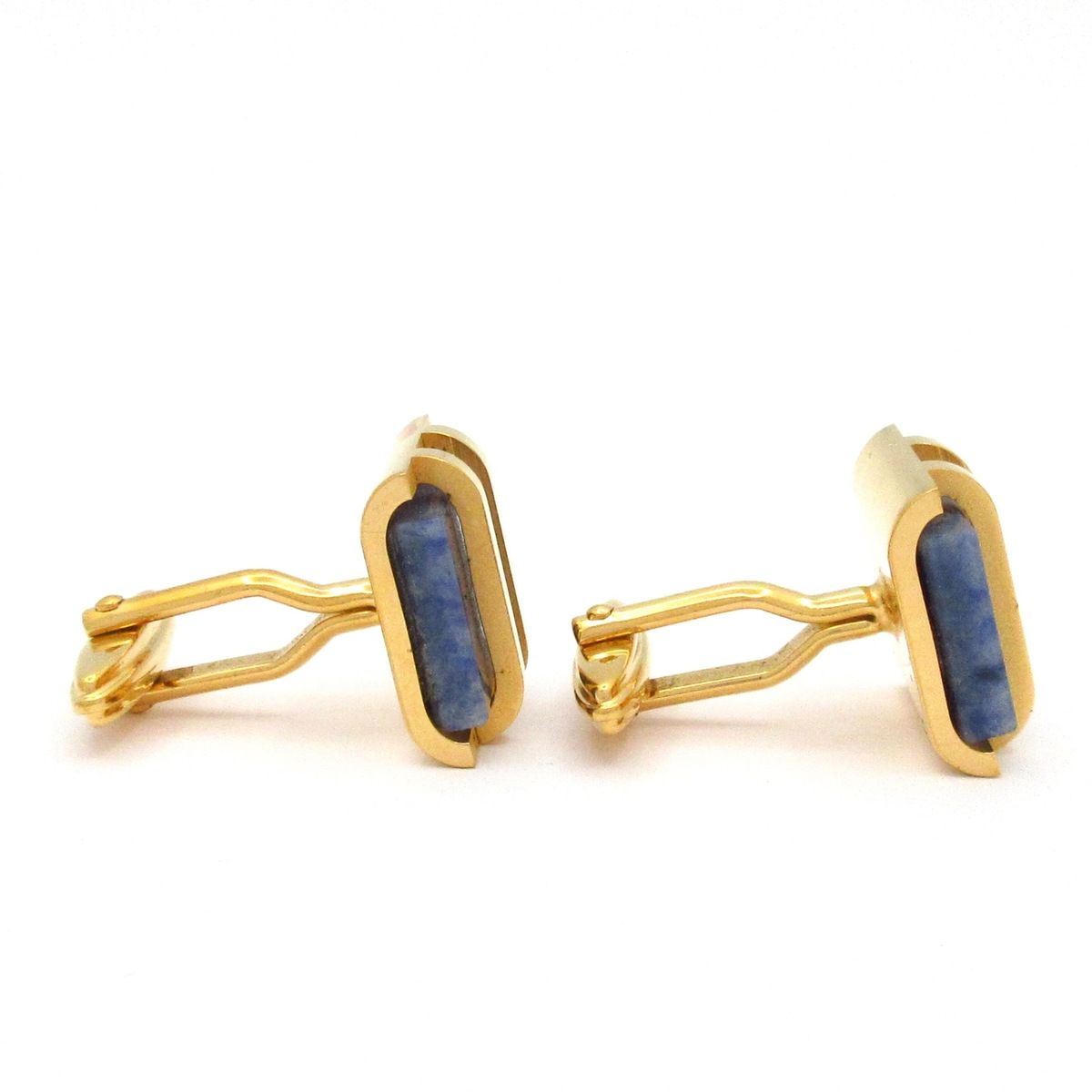 LANVIN ランバン カフス - ブルー×ゴールド