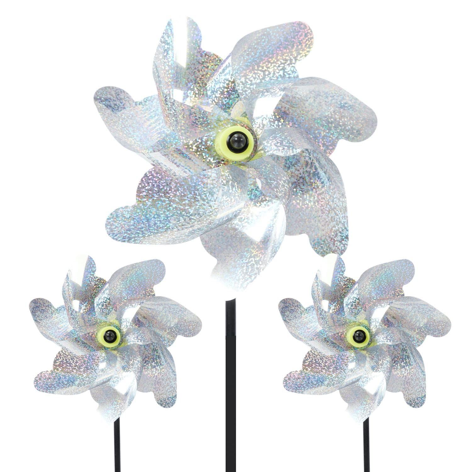 新品 鳥よけ 6個セット 風のタイプ 鳥よけ対策風車 強光反射 鳩よけ