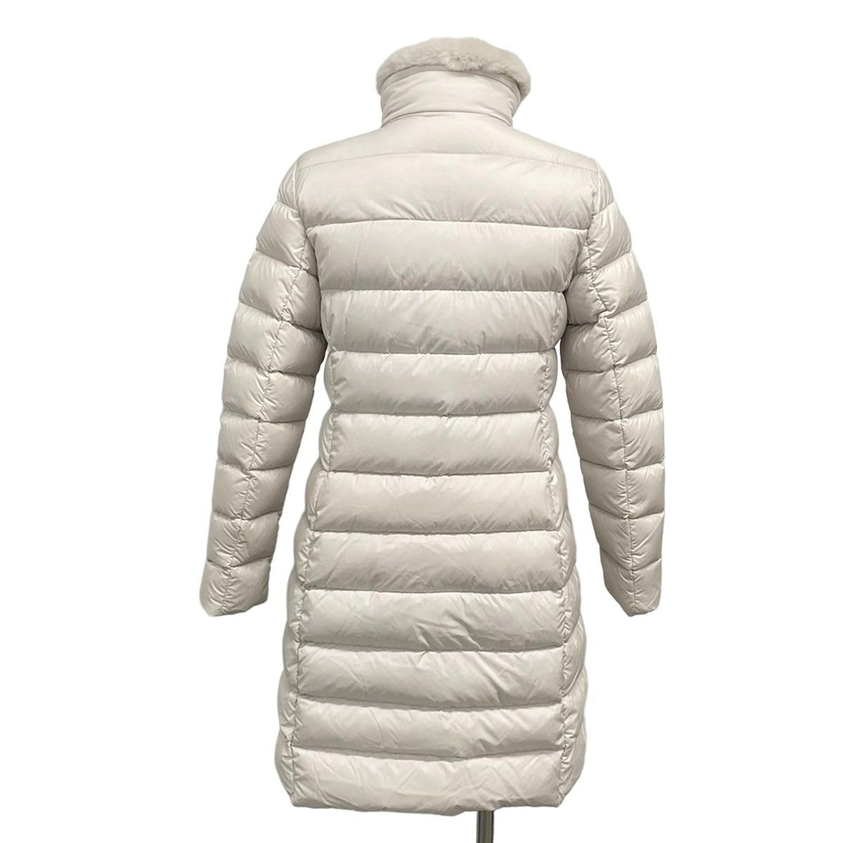 MOORER ムーレー ダウンコート サイズ40 M レディース LONGAN-S 3 黒 長袖 ジップアップ ラビットファー ダウン