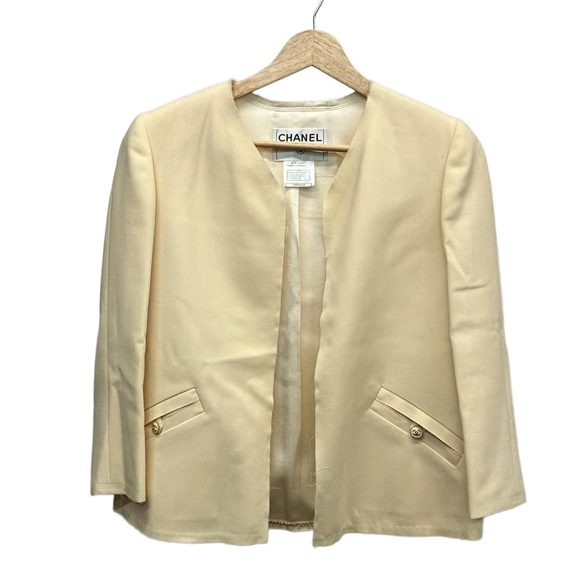CHANEL(シャネル) ジャケット サイズ36美品 - P31036 イエロー ココ