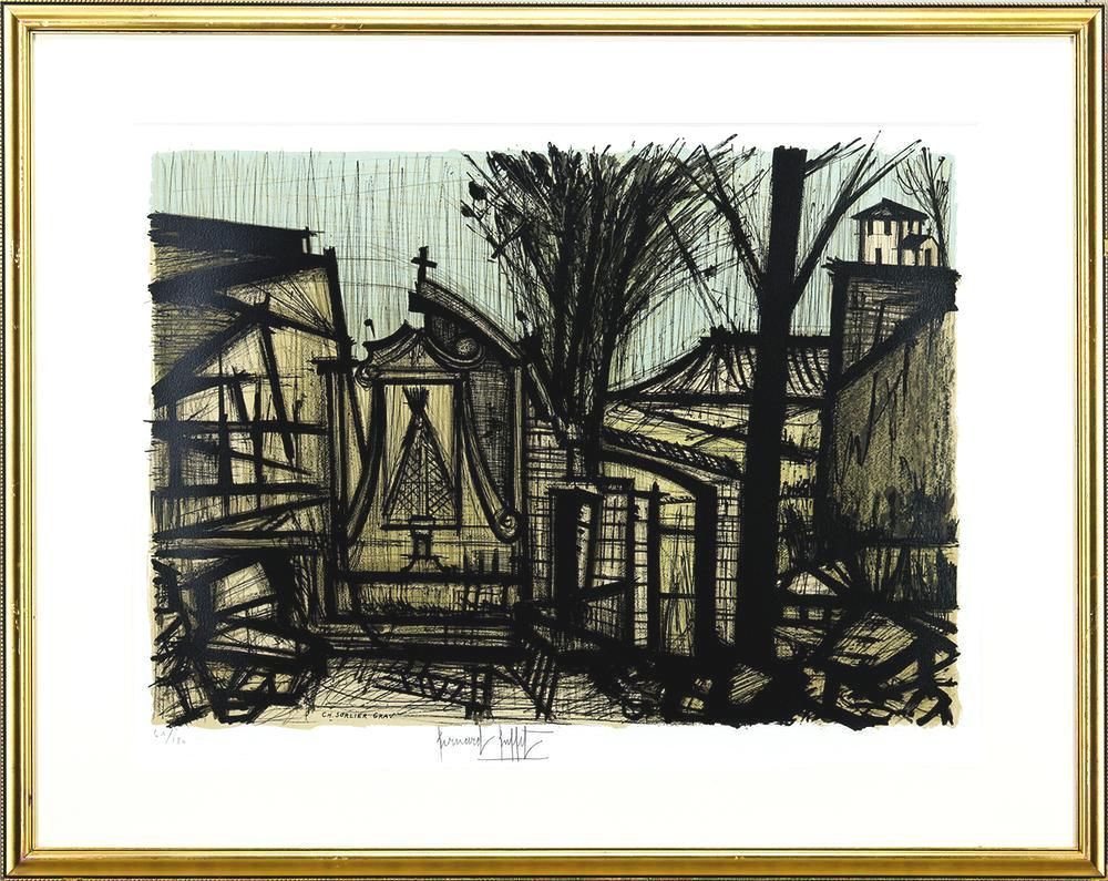 真作 WISH ベルナール ビュッフェ Bernard Buffet DANS LA リトグラフ 15号大 大作 直筆サイン