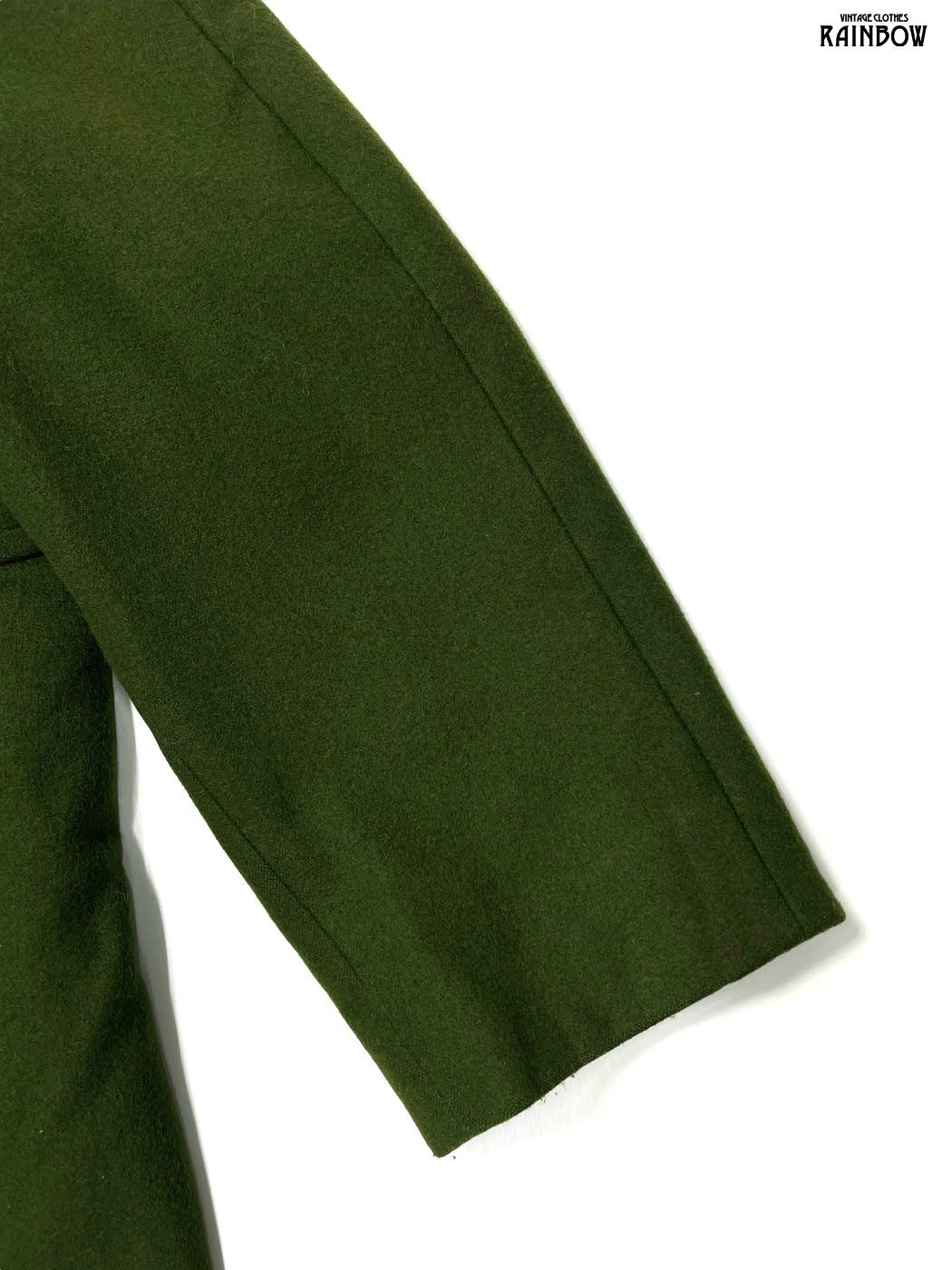  古着 無地 ピュアウール 長袖 アウター ヘビーコート モスグリーン ttu 2510252 その他 ジャケット アウター