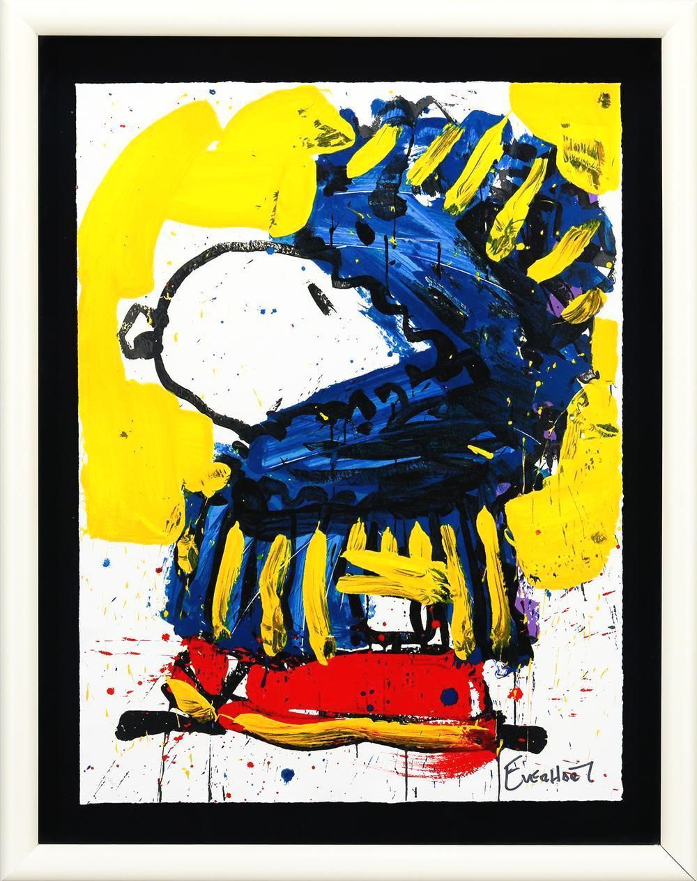 真作 WISH トム エバハート Tom Everhart MARCH VOGUE リトグラフ 20号大 大作 直筆サイン スヌーピー 作