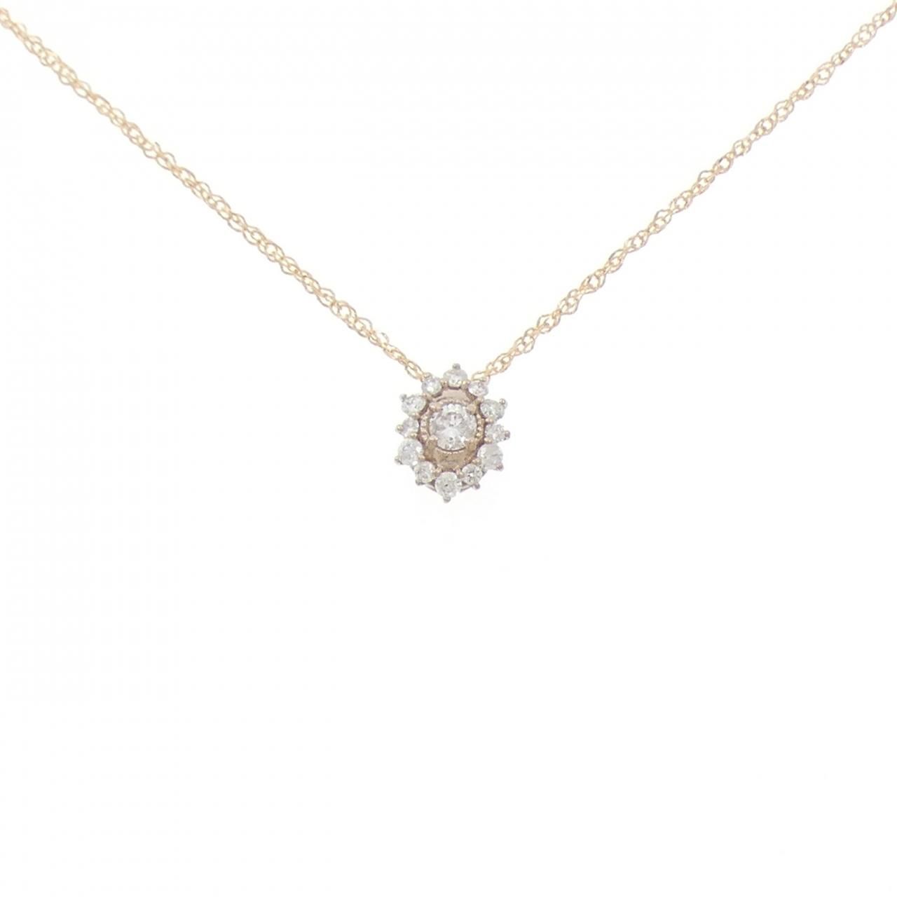 アガット ダイヤモンド ネックレス 0 14 CT