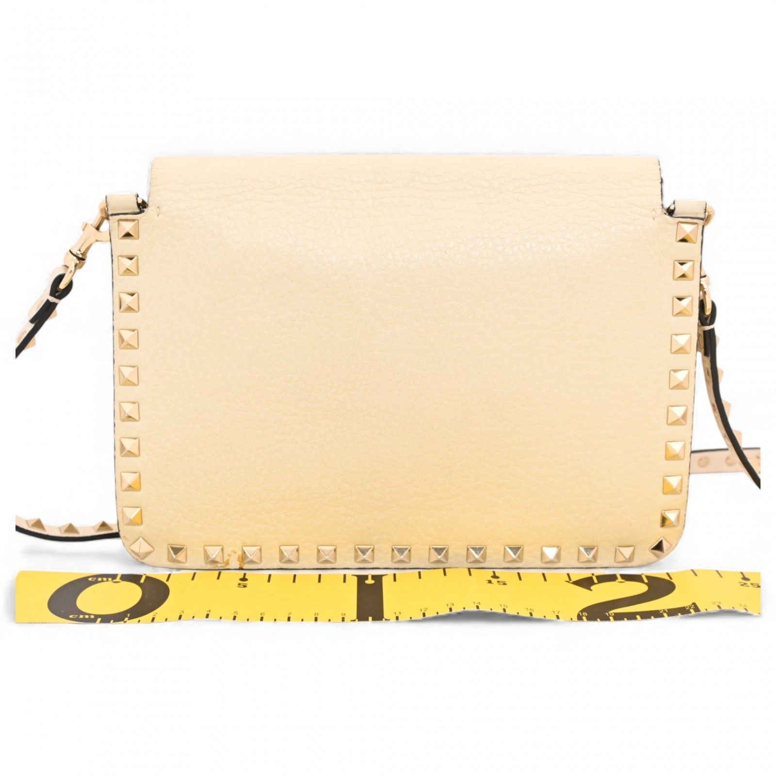 バレンティノ スタッズ ショルダーバッグ レザー Bランク va 6524 gh