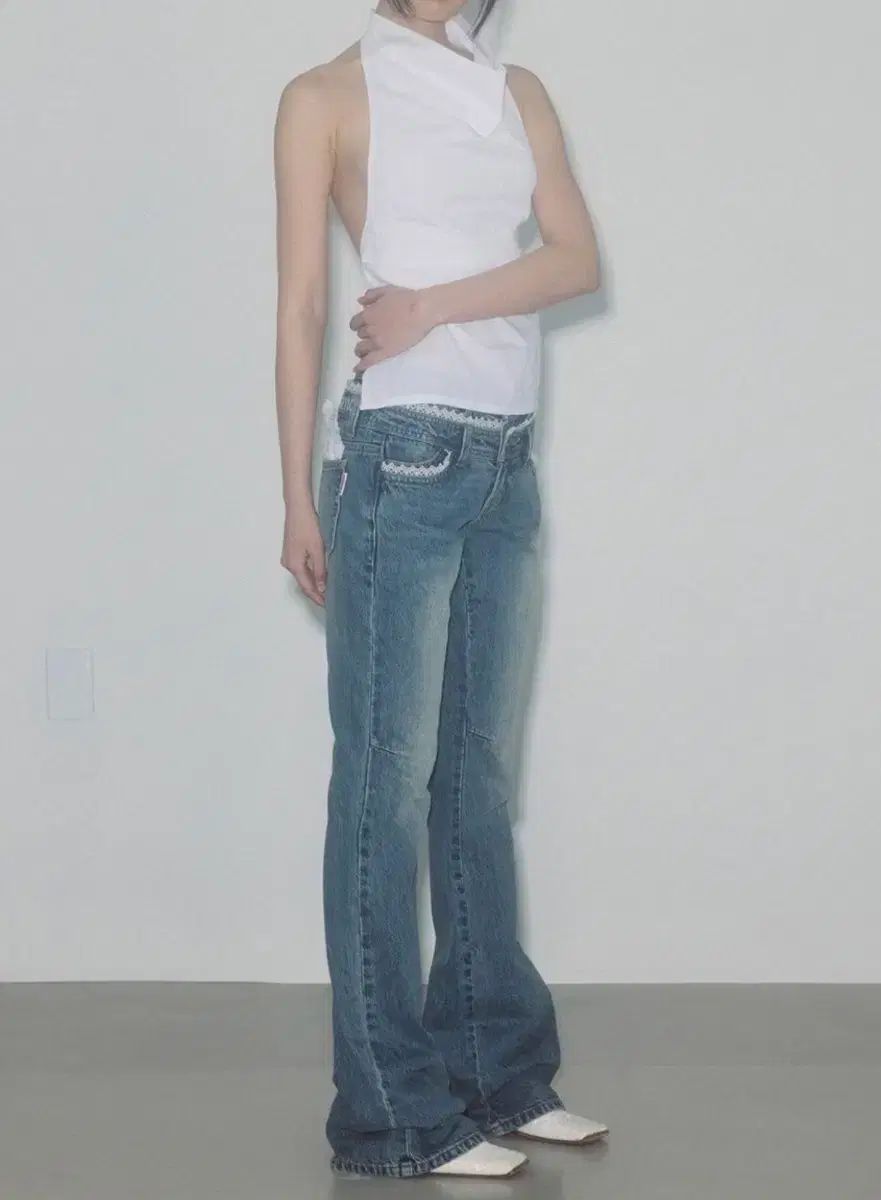 SCULPTOR スカルプター ダブル レイヤード ウェスト デニム