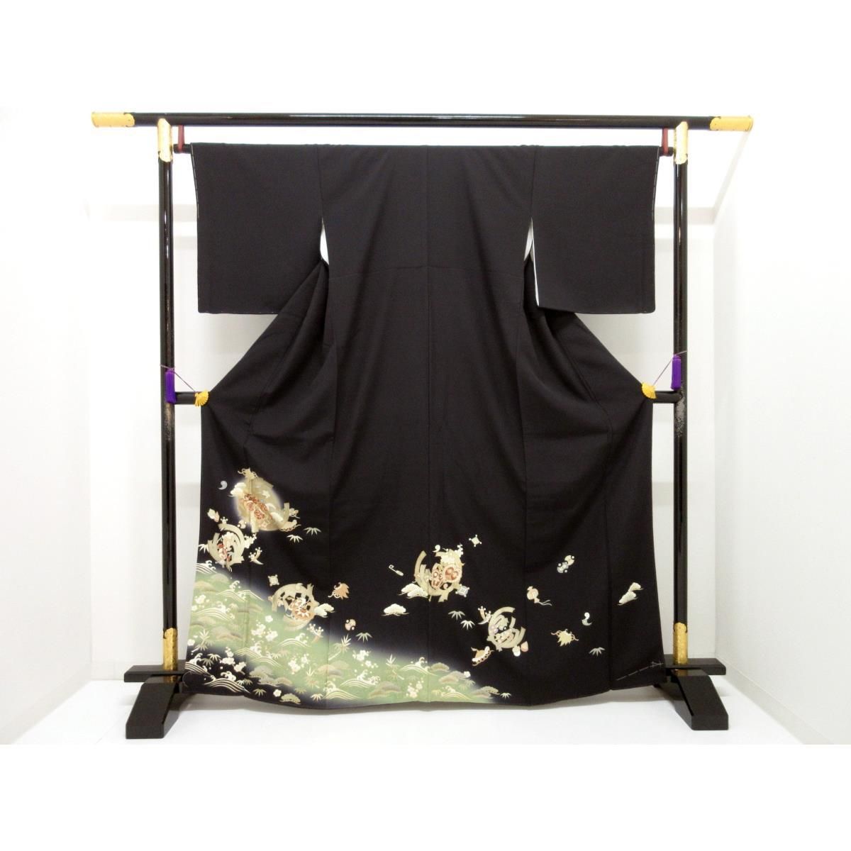 黒留袖 友禅金彩加工 ボカシ染