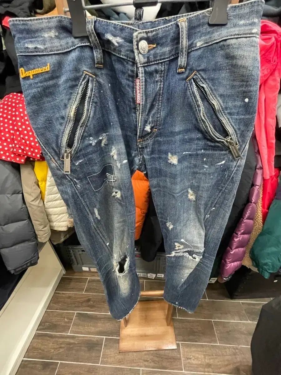 ディースクエアード2 デニム ズボン ダメージジーン 46