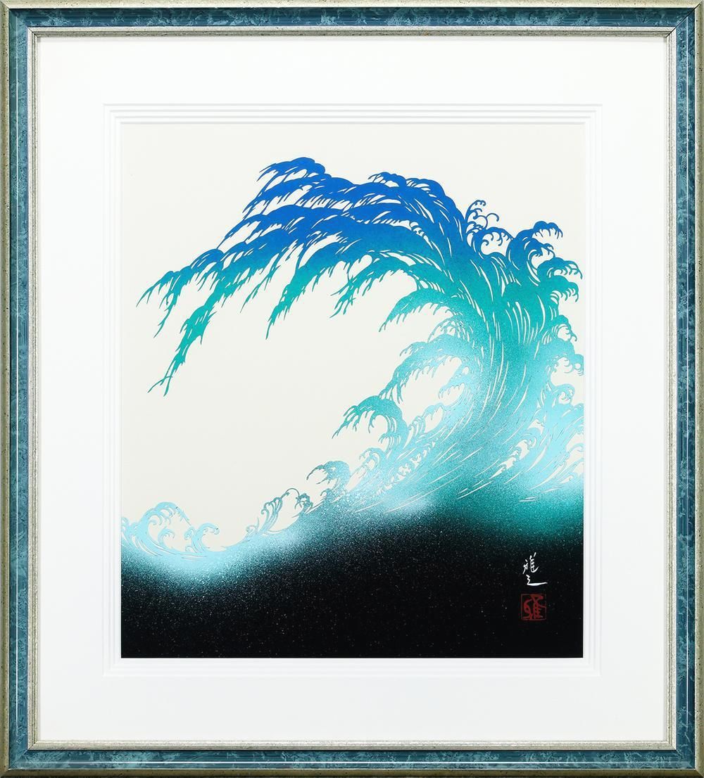 真作 WISH 宮田雅之 切り絵 約10号 オリジナル作品 〇切り絵画家 国連公認画家 源氏物語 五十四帖完成