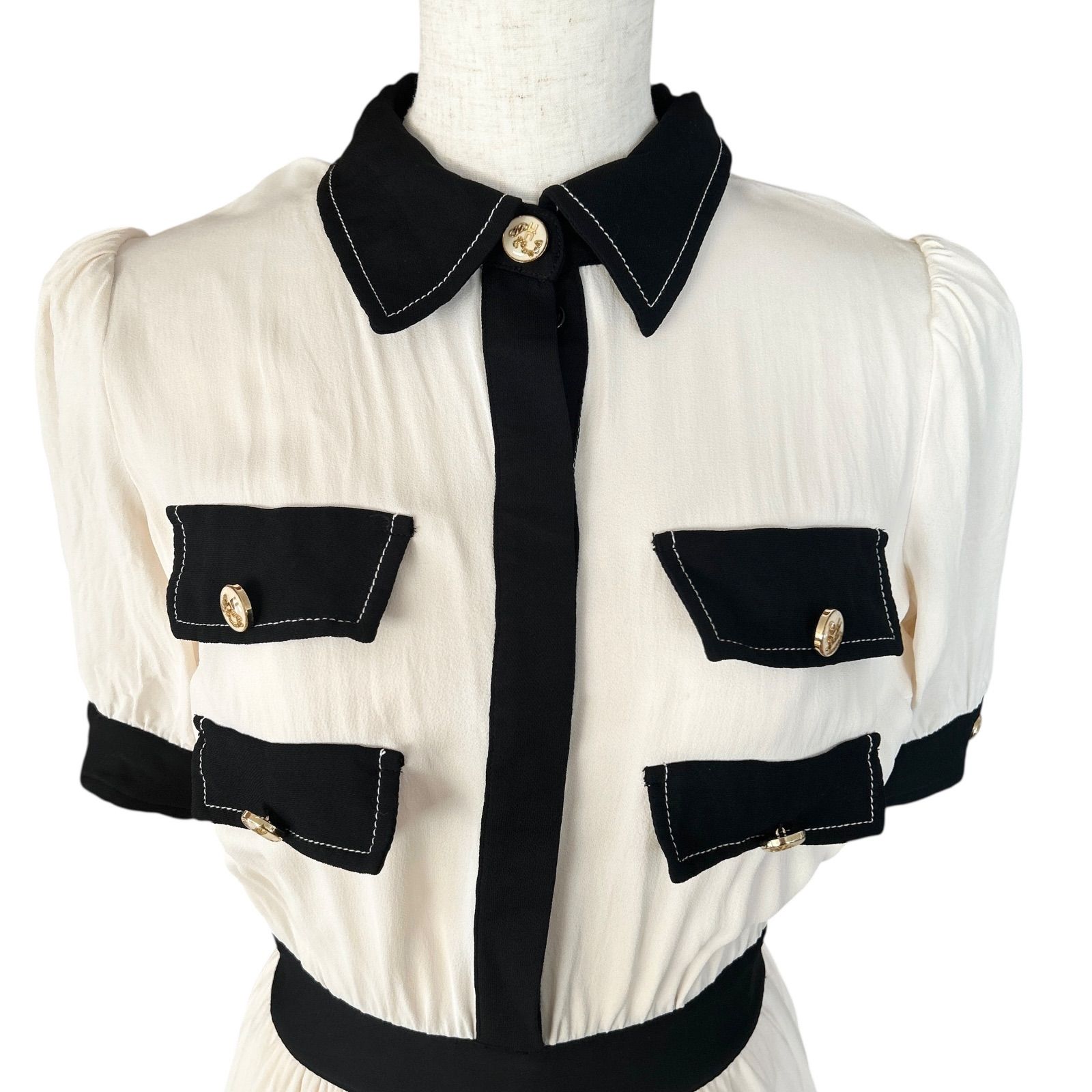 ELISAEBTTA FRANCH エリザベッタフランキ シフォンワンピース S - メルカリ