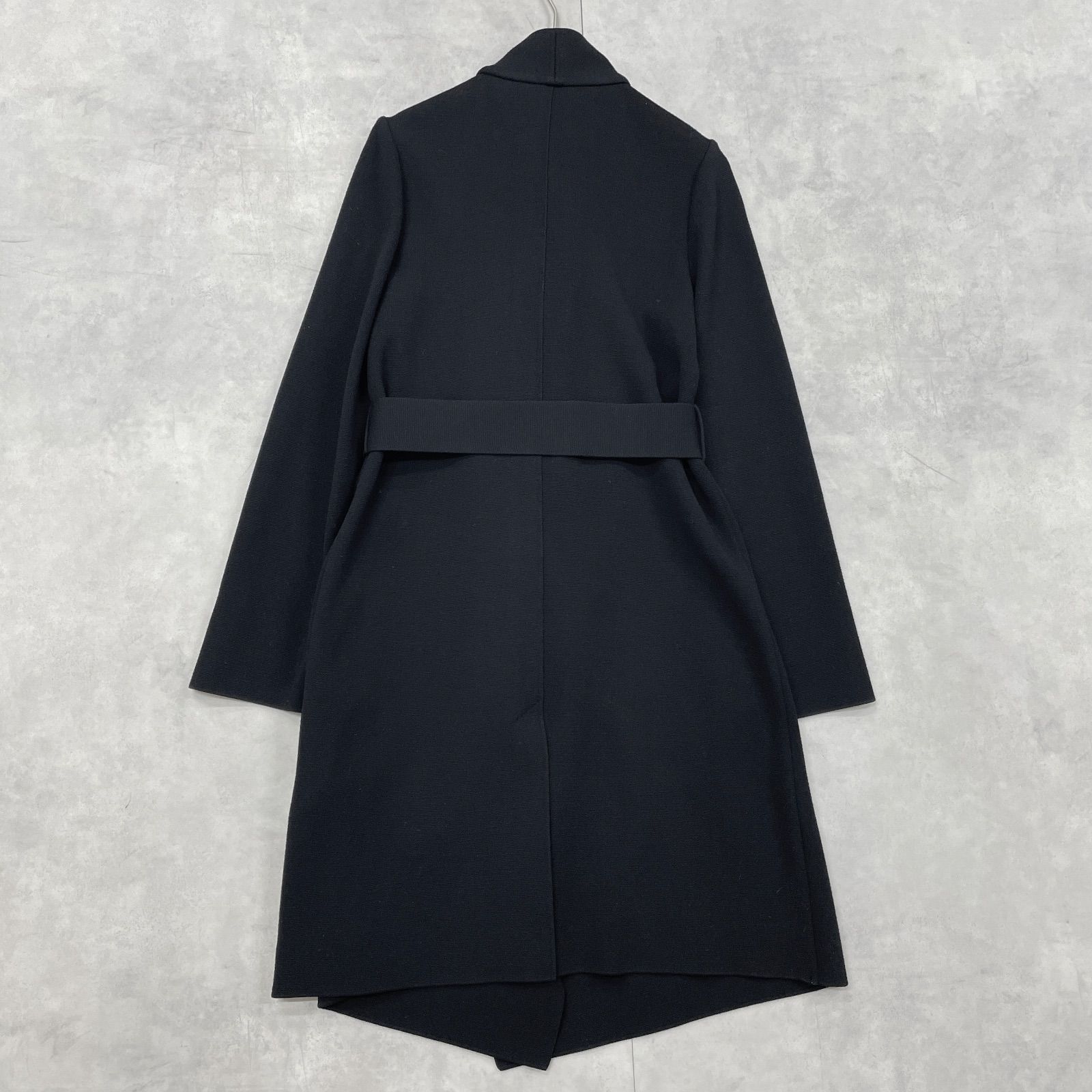 EPOCA エポカ ロングコート ニット ミラノリブ フリル ベルト レーヨン