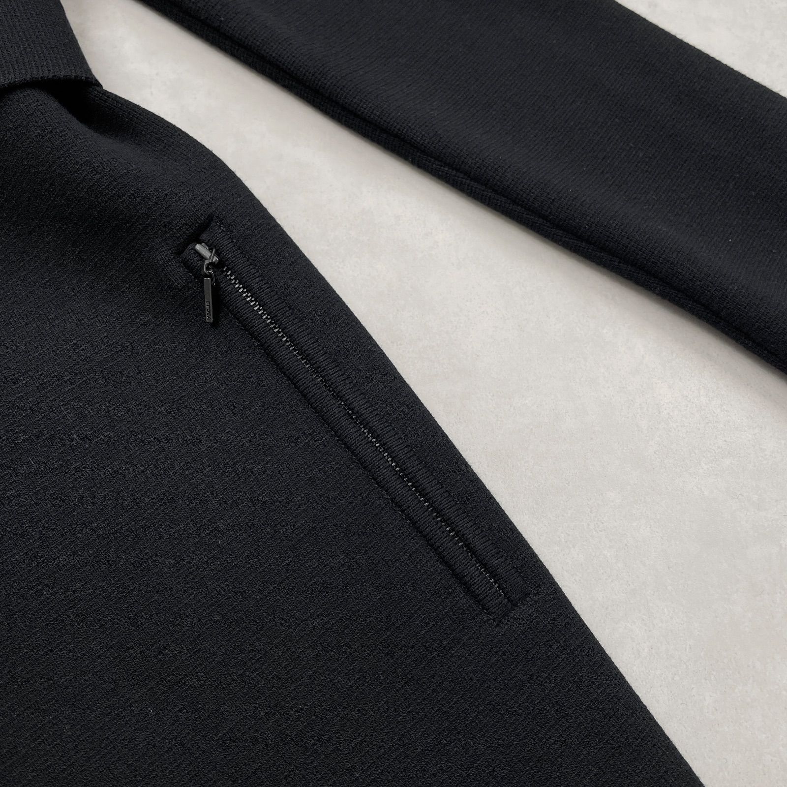 EPOCA エミラーノ ミラノリブ ニットコート ロング 襟つき ベルト 黒 M EPOCA エミラーノ ミラノリブ ニットコート ロング 襟つき ベルト 黒 M