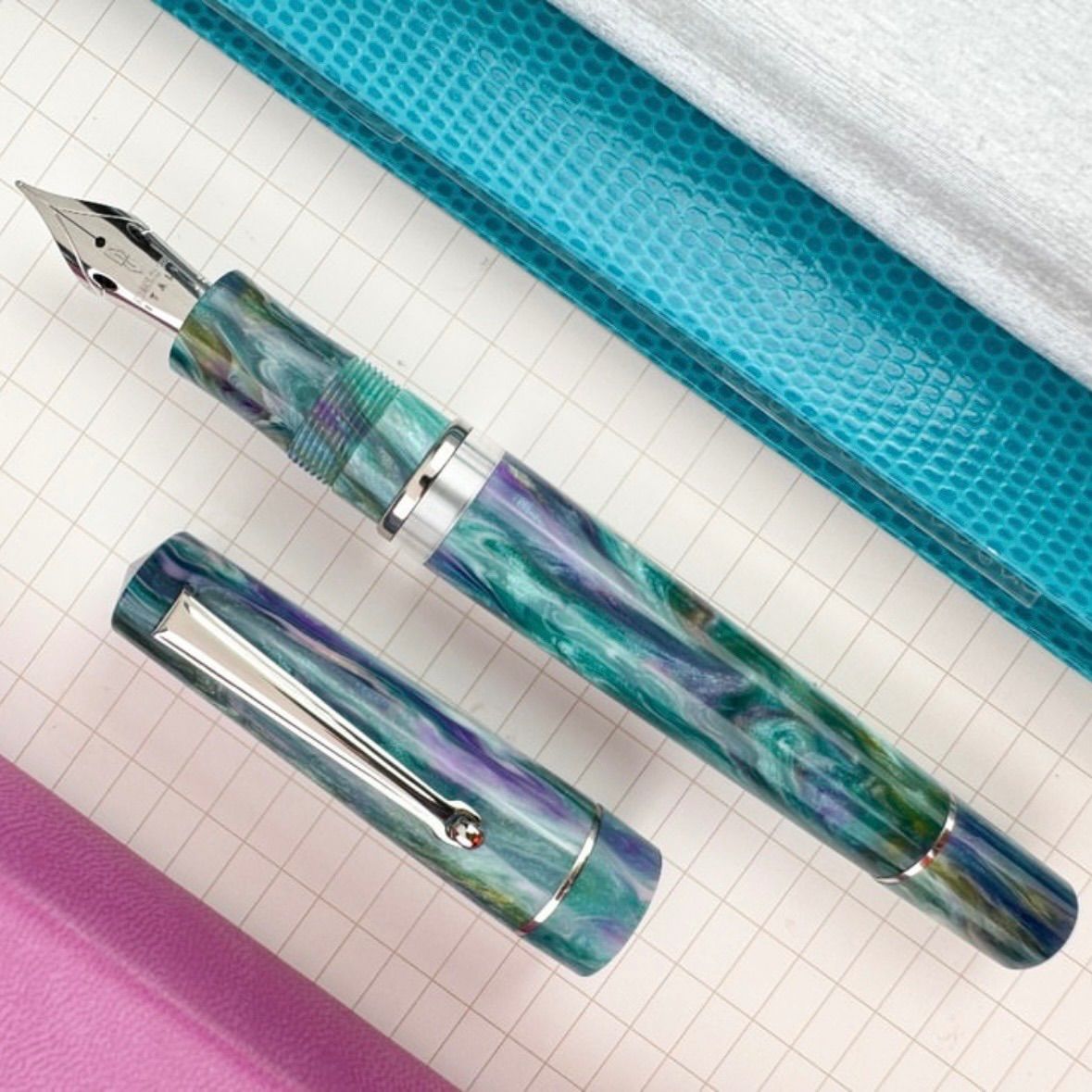 150本 DELTA デルタ万年筆 デューン すいれん 細字 F 日本未発売 シリアルナンバー刻印あり 再入荷なし