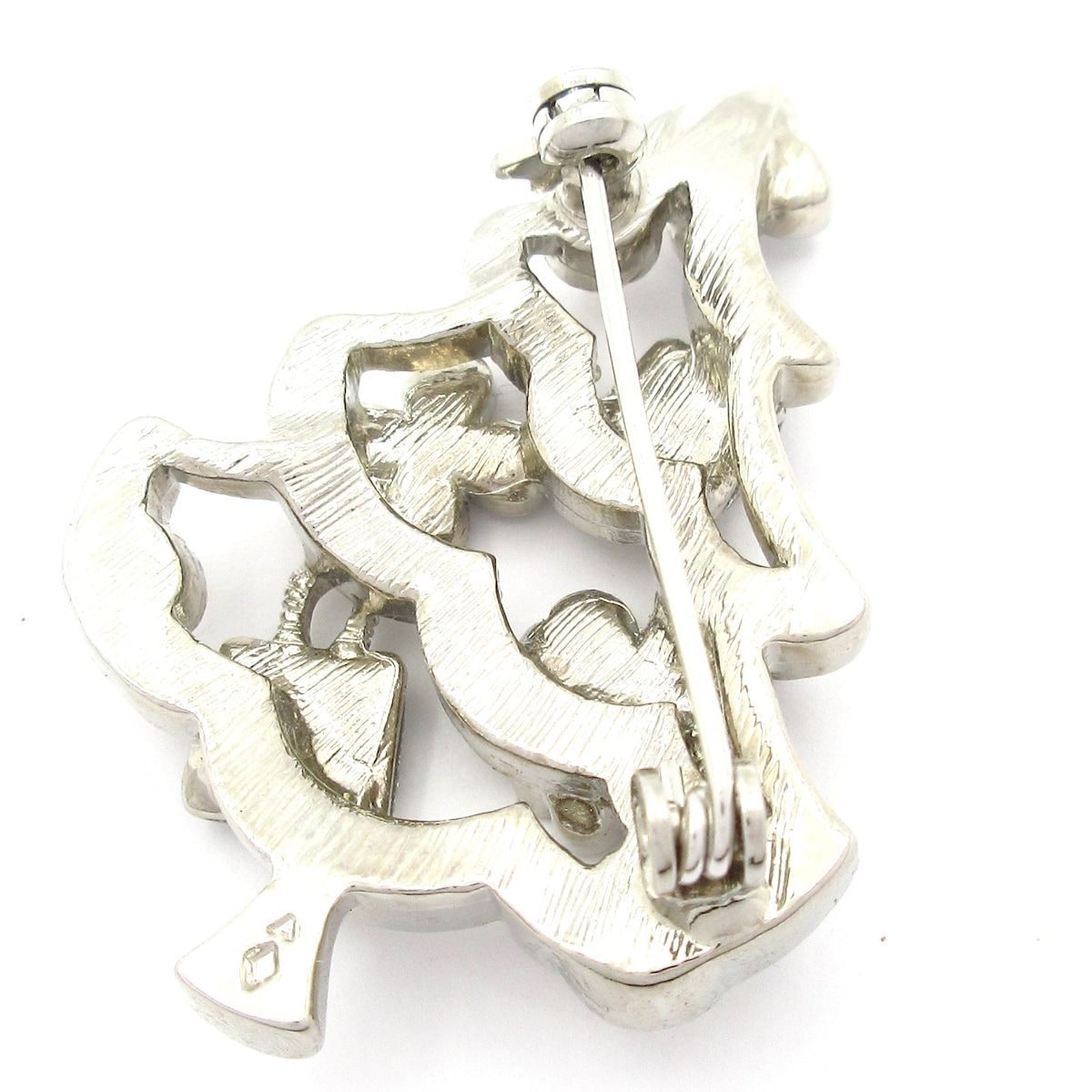 ANTEPRIMA アンテプリマ ブローチ - シルバー×白 フラワー 花 ラインストーン