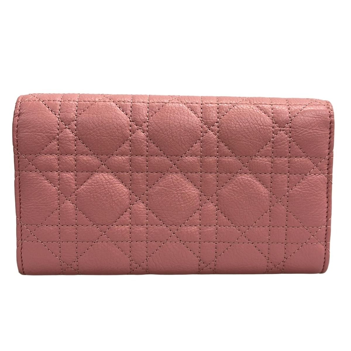 DIOR ChristianDior ディオール クリスチャンディオール 長財布 ディオールカロ ピンク レザー