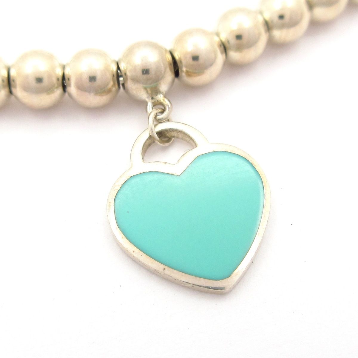 ティファニー ブレスレット リターントゥティファニー ブルー ハート タグ ビーズ シルバー ティファニーブルー