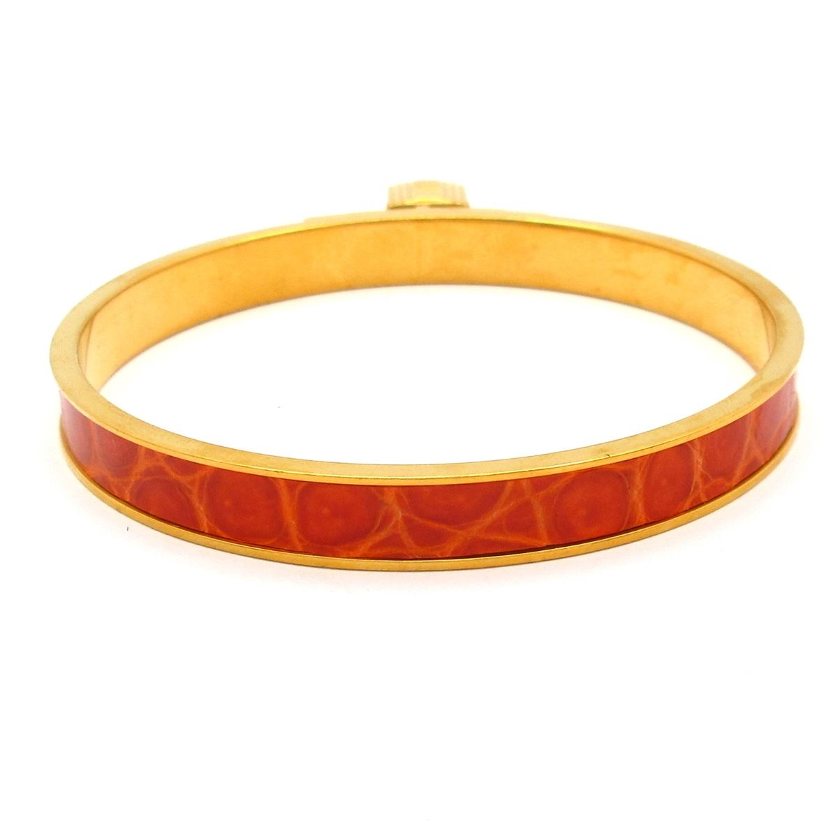 HERMES ゴールド オレンジ バングル HERMES(エルメス)/バングル/ゴールド×オレンジの買取【ブランディア】