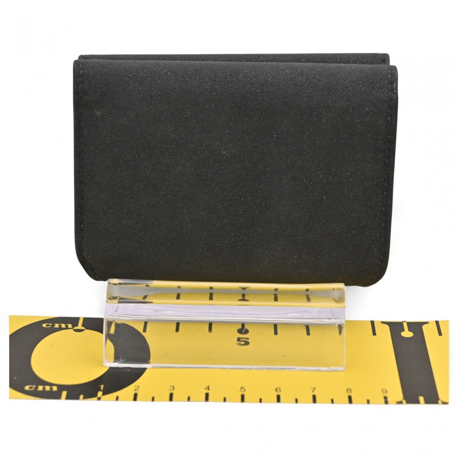 バレンシアガ ミニウォレット 三つ折り財布 ラメ ブラック Bランク ba 6913 cc